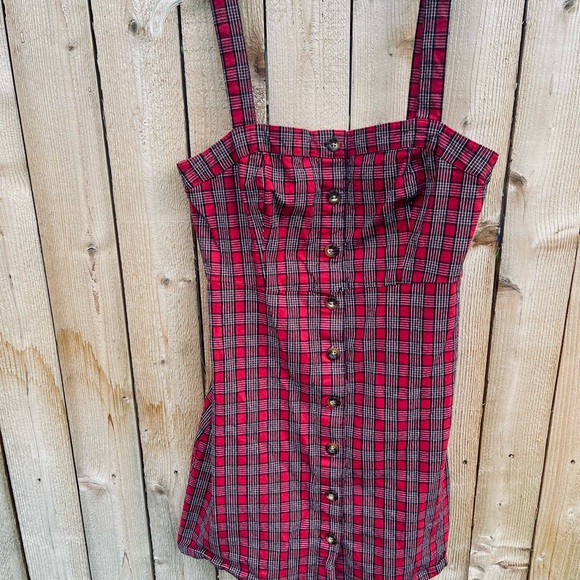HOLLISTER Plaid Sundress Size Medium - Picture 2 of 7